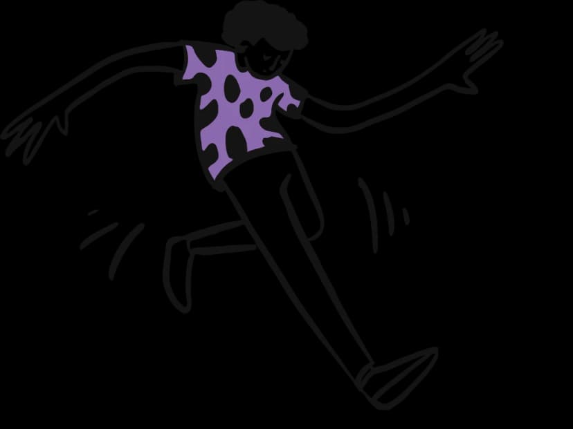 Person grooving with energy