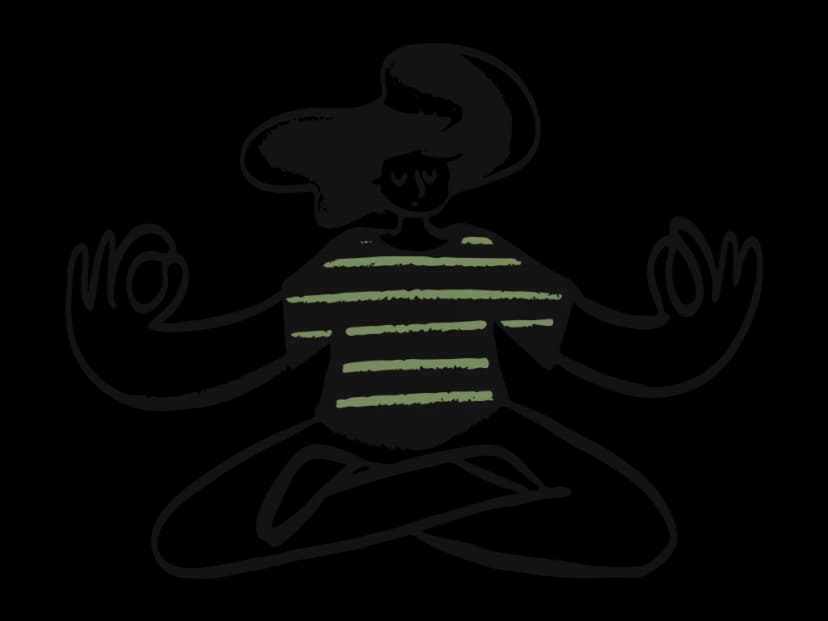 Person meditating peacefully