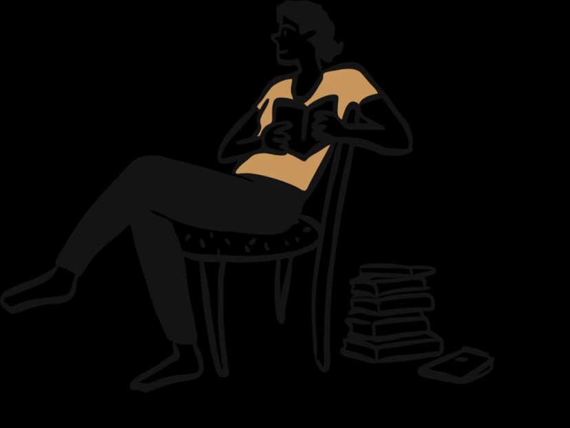 Person sitting and planning