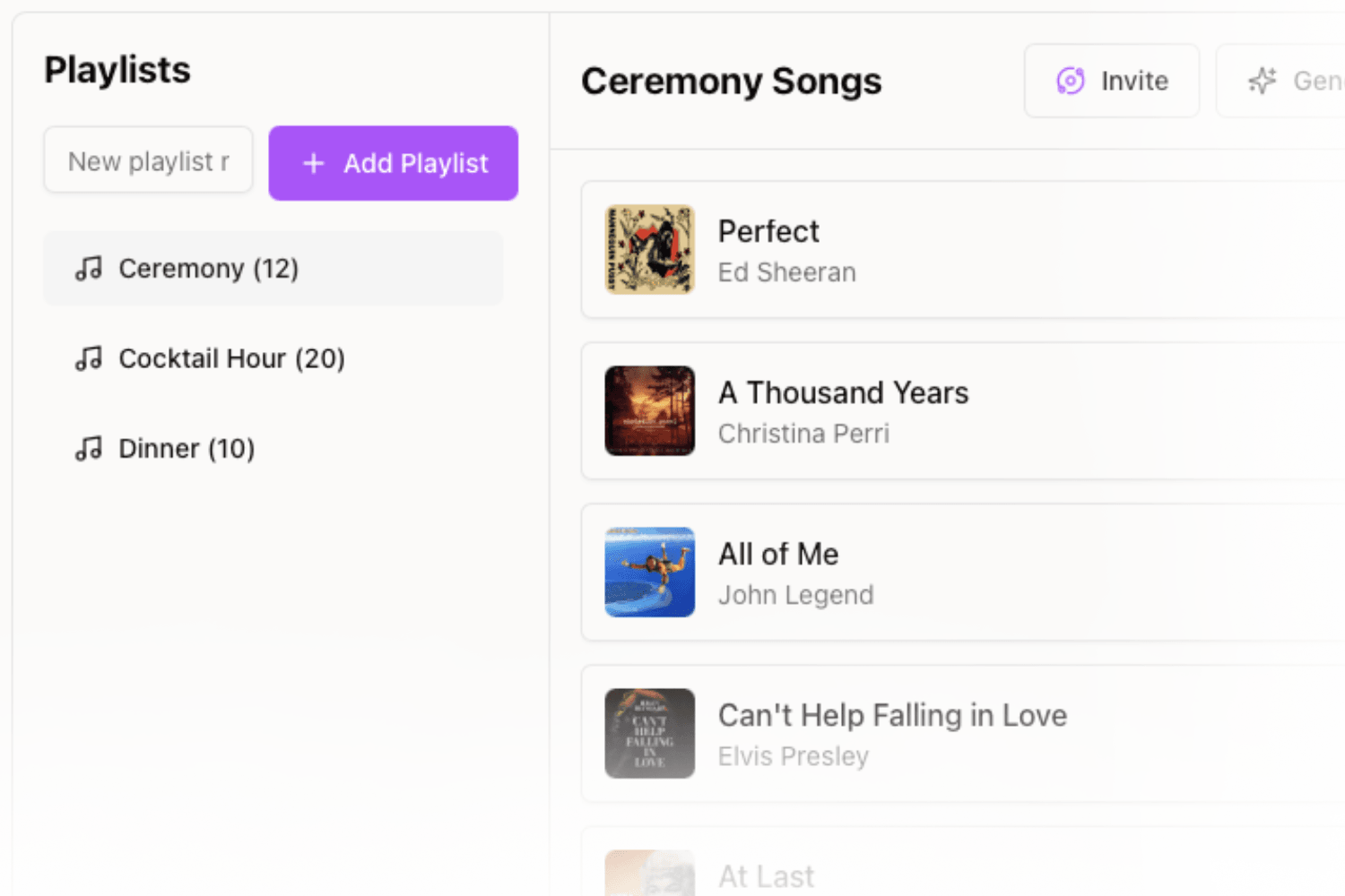 CeremonySync AI Tools Interface